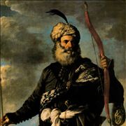 Picture Of Saracen Pirate Holding A Bow Of The Short Kipchak Design